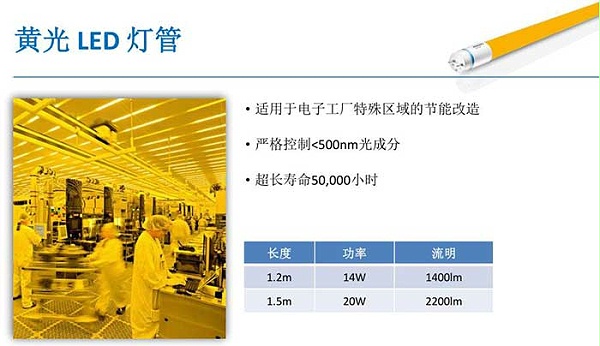 飞利浦黄光LED灯管
